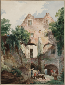 827372 Gezicht in het bastion Sterrenburg te Utrecht op de geschutskelders aan de noordzijde van het woonhuis.